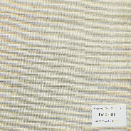 [ Hết hàng ] D62.001 Kevinlli V4 - Vải Suit 60% Wool - Xám Trắng Trơn